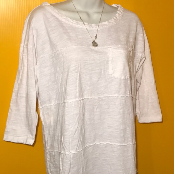 💗 Mod-O-Doc women's 3/4 Sleeve White Shirt Size S - Picture 3 of 8